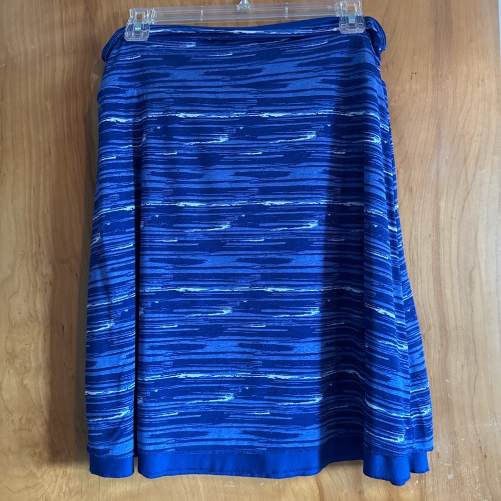 Reversible Blue Striped Skirt